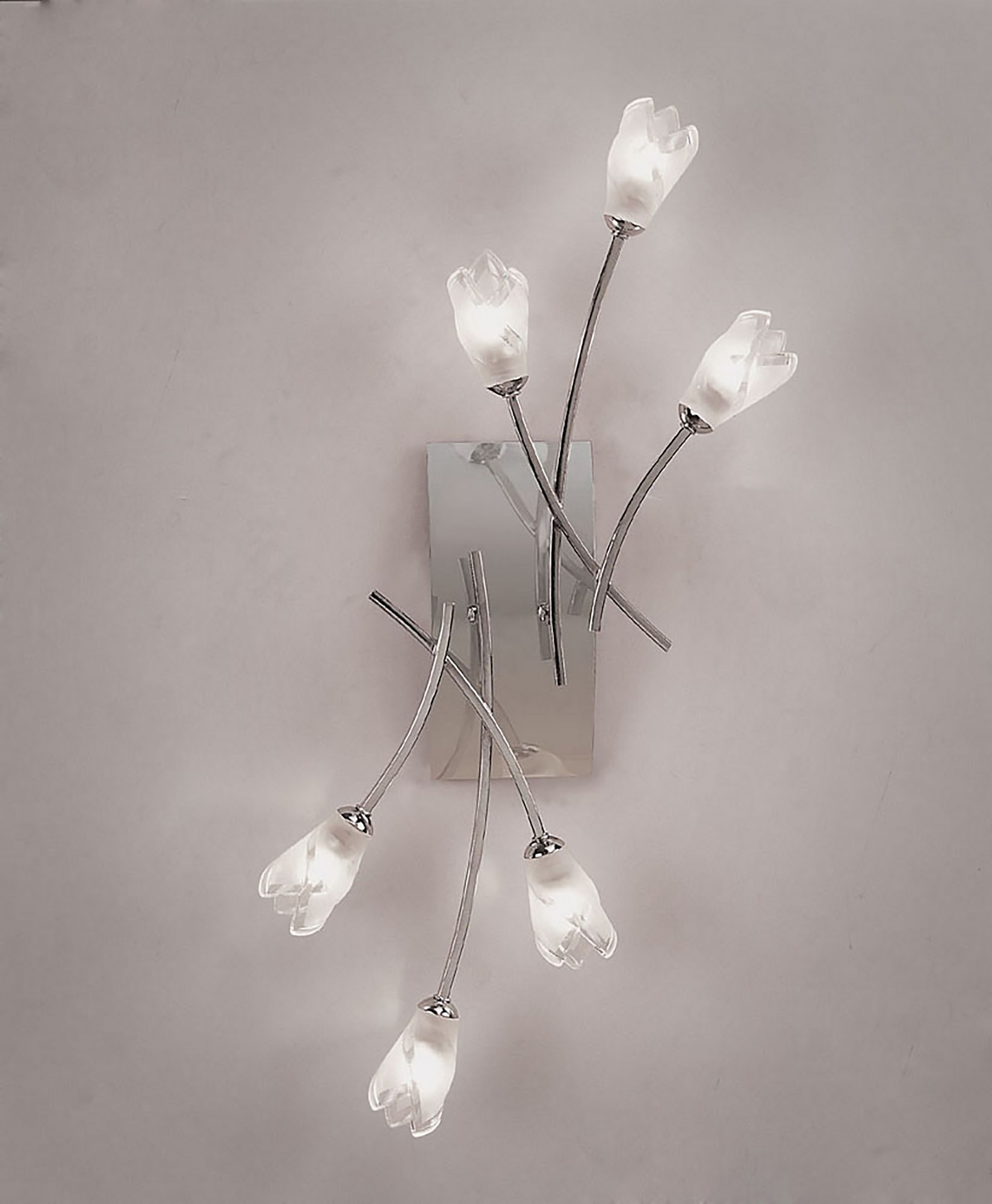 Pietra Polished Chrome Wall Lights Mantra Armed Wall Lights